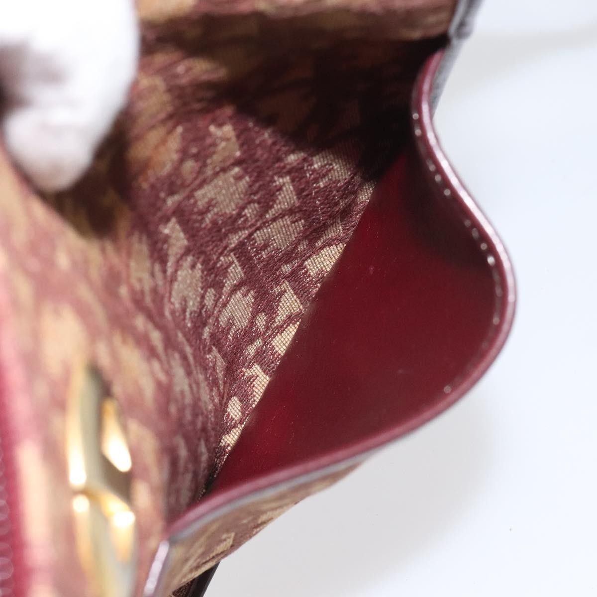 Christian Dior Vintage Trotter Shoulder Bag Canvas, RED, CANVAS, Shoulder bag