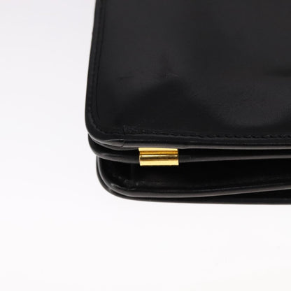 Christian Dior Vintage Shoulder Bag Leather, BLACK, LEATHER, Shoulder bag