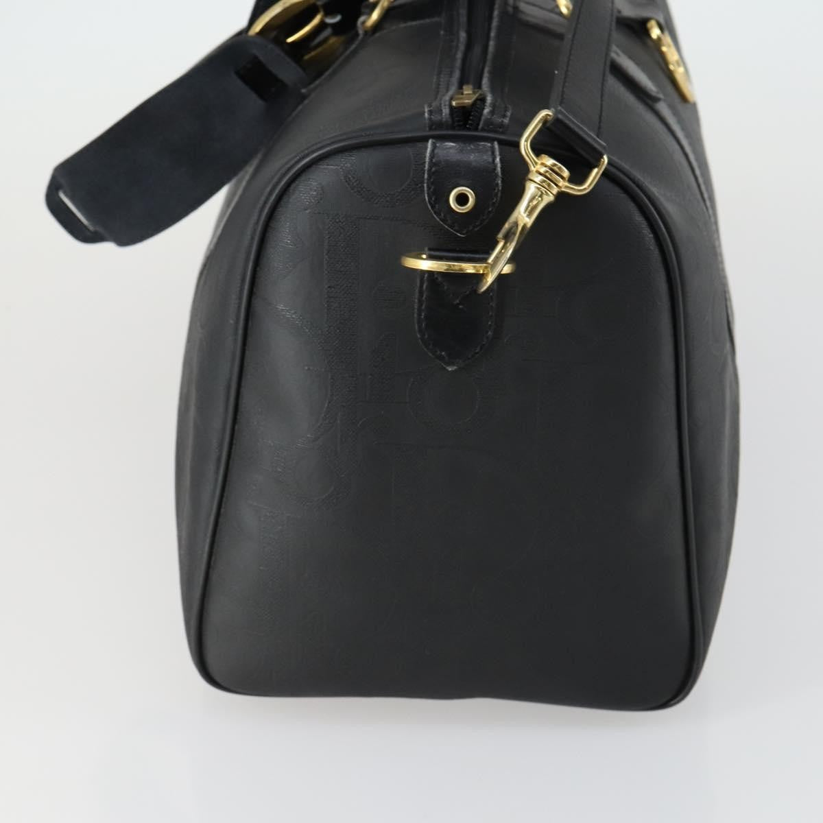 Christian Dior Vintage Trotter Boston Bag Canvas, BLACK, CANVAS, Travel bag
