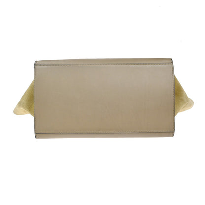 Celine Tricolor Trapeze Bag Leather, BEIGE, LEATHER, Shoulder bag