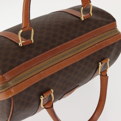 Celine Vintage Boston Bag Macadam Coated Canvas, BROWN, CANVAS, Handbag