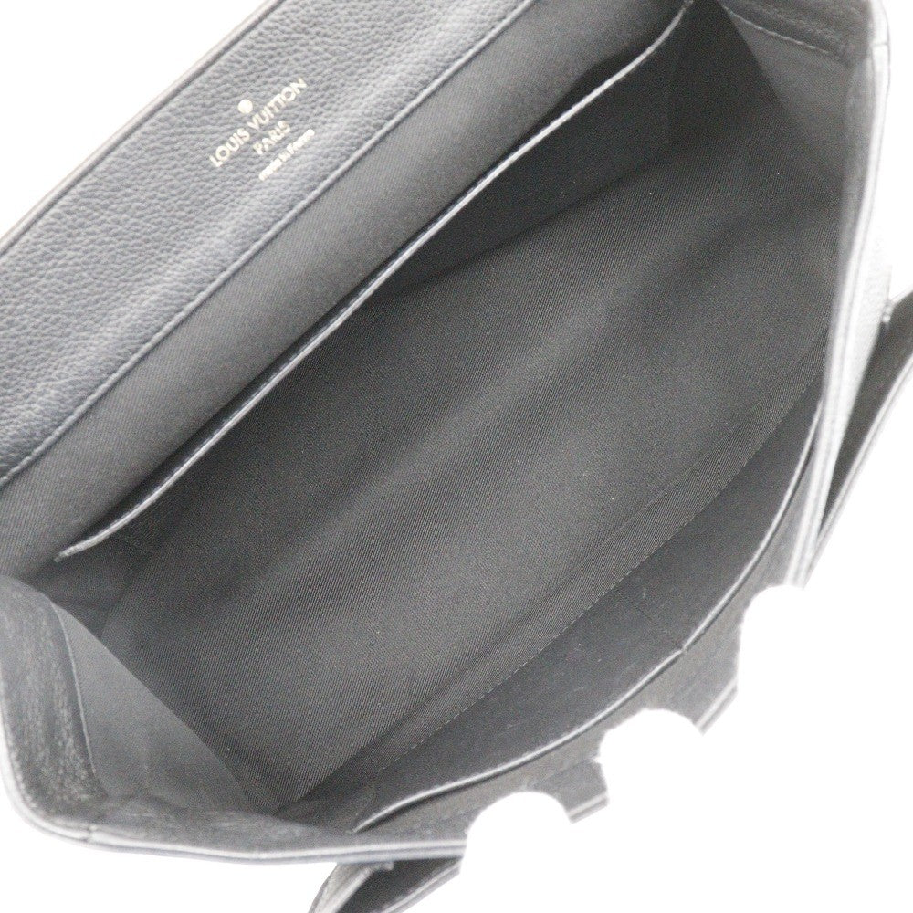 Louis Vuitton Lockme Handbag Leather, BLACK, LEATHER, Tote bag