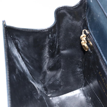 Salvatore Ferragamo Gancini Shoulder Bag Leather, BLACK, LEATHER, Shoulder bag
