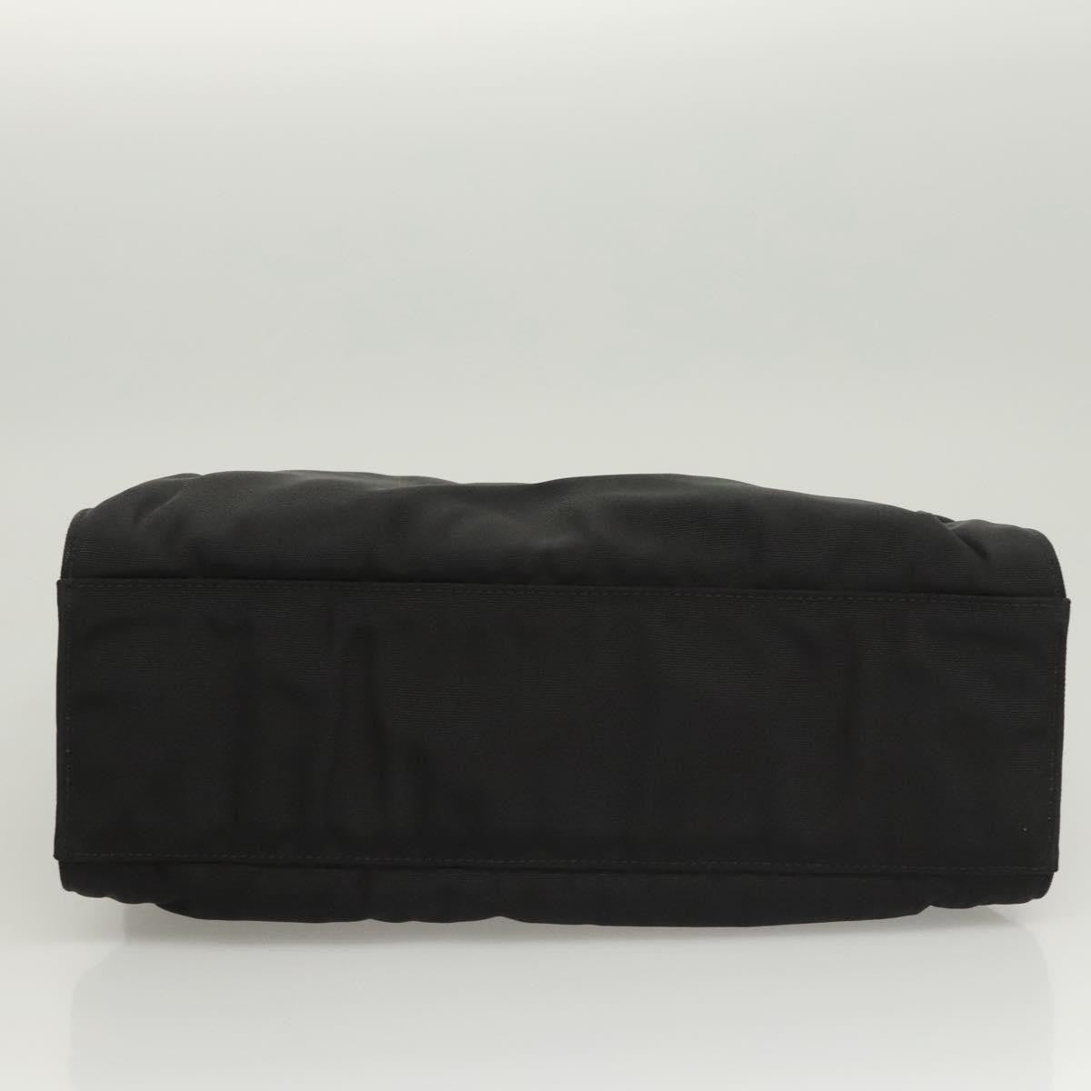 Gucci Vintage Bamboo Handle Tote Nylon, BLACK, NYLON, Tote bag