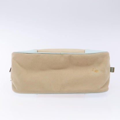 Prada Bauletto Bag Canvas with Leather, BEIGE, CANVAS, Handbag