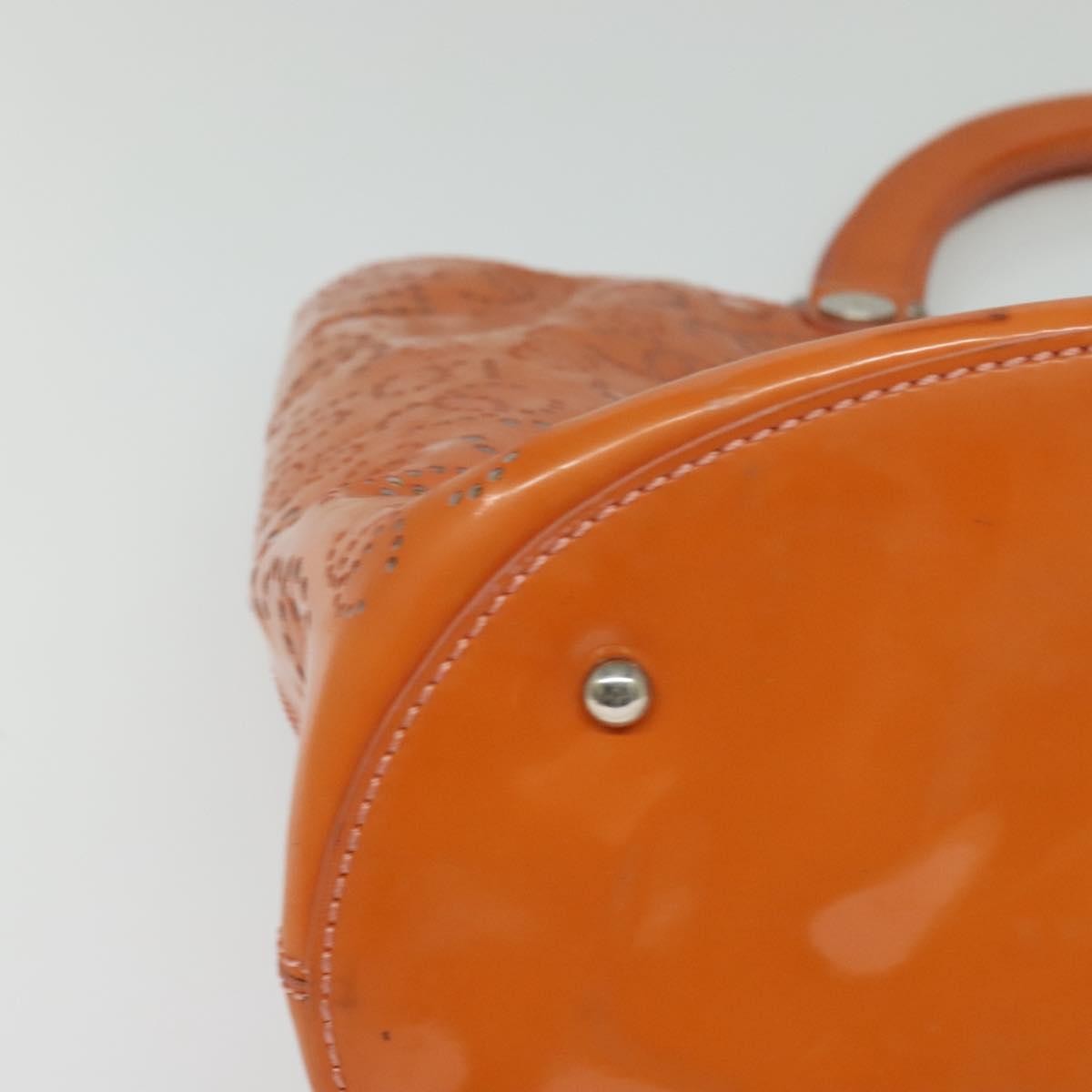 Chanel CC No.5 Shopping Tote Perforated Patent, ORANGE, PATENT_LEATHER, Handbag