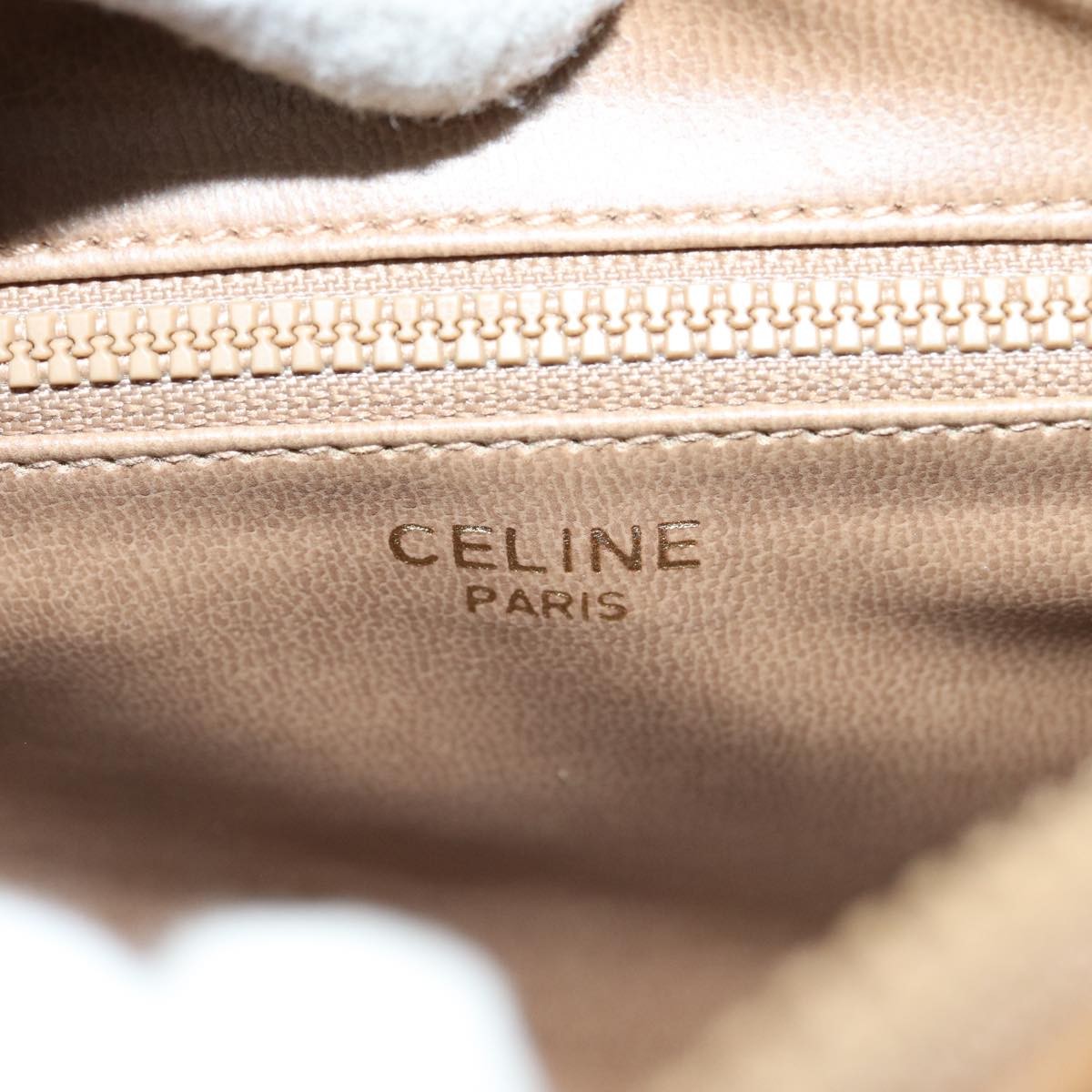 Celine Macadam Shoulder Bag PVC Leather, BEIGE, CANVAS, Shoulder bag