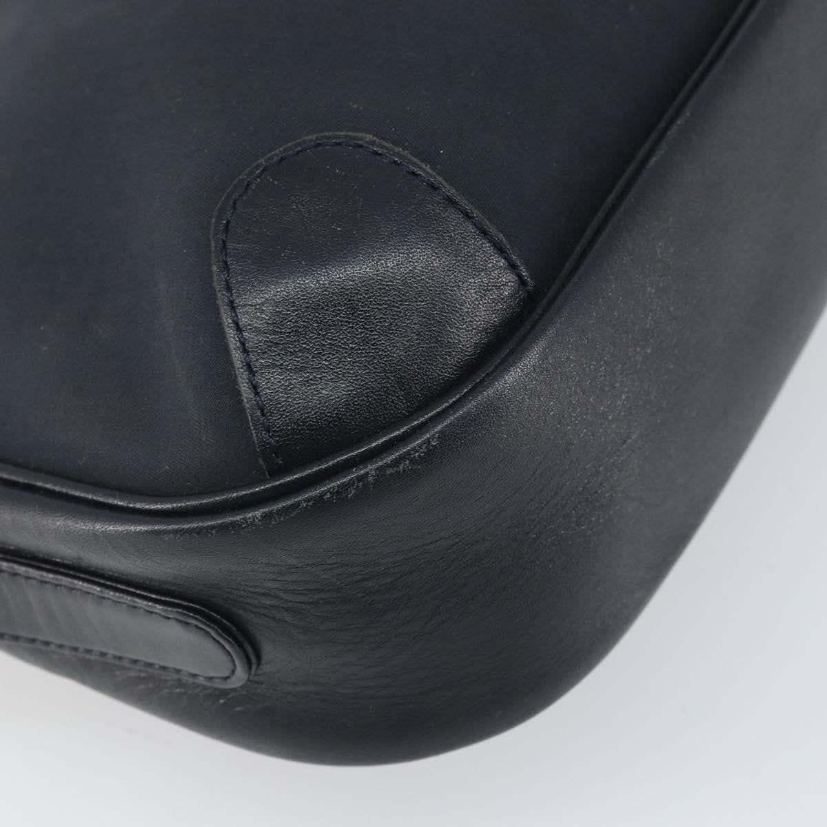 Burberry Vintage Shoulder Bag Leather, NAVY, LEATHER, Shoulder bag
