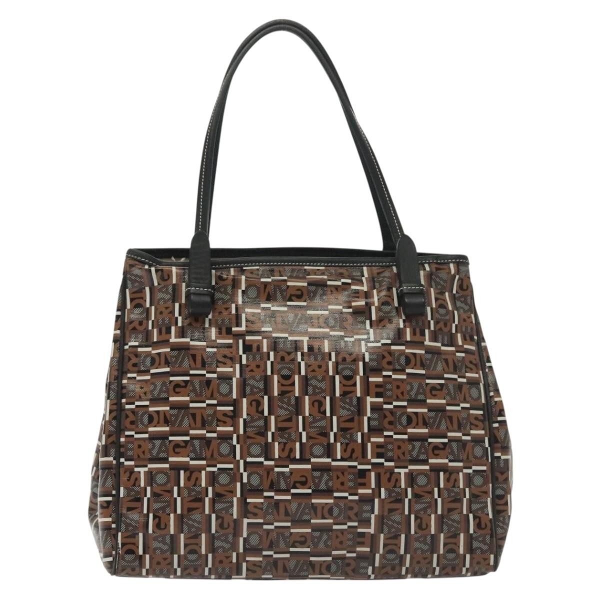 Salvatore Ferragamo Tote Bag Canvas, BLACK, CANVAS, Tote bag