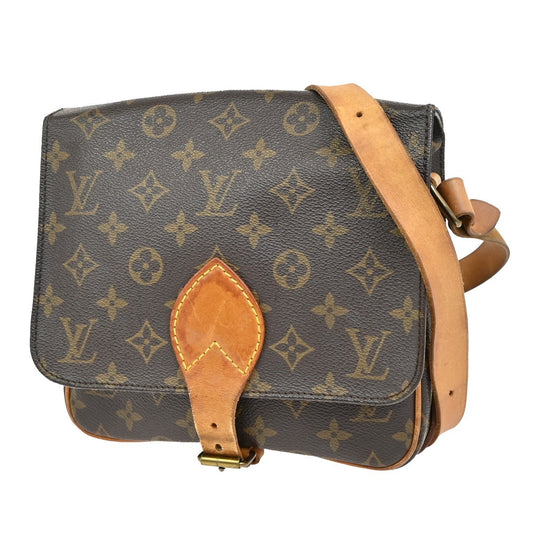 Louis Vuitton Cartouchiere Handbag Monogram Canvas, BROWN, CANVAS, Shoulder bag