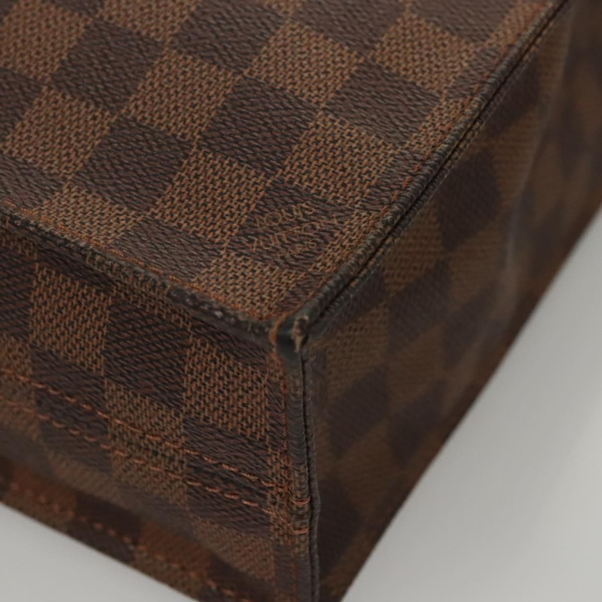 Louis Vuitton Sac Plat Bag Damier, BROWN, CANVAS, Handbag