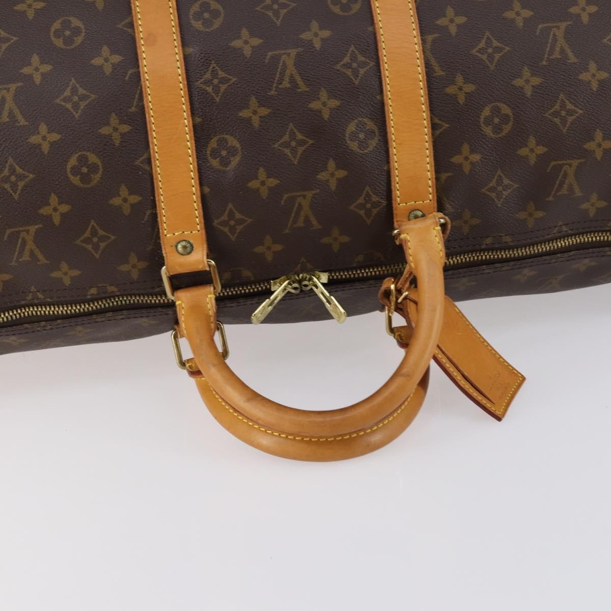 Louis Vuitton Keepall Bag Monogram Canvas, BROWN, CANVAS, Travel bag