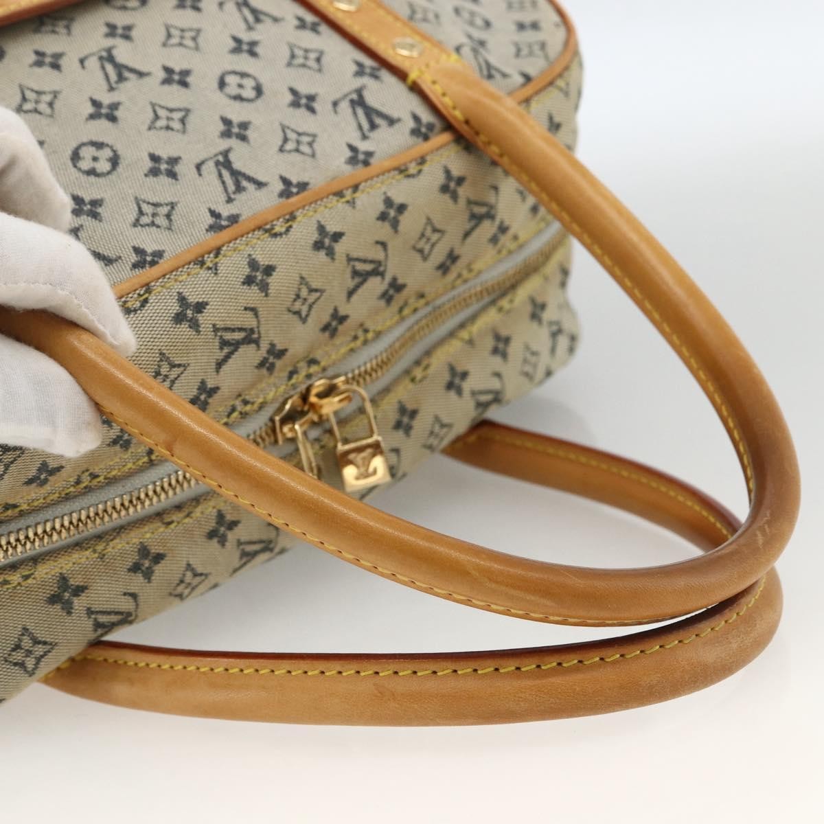 Louis Vuitton Marie Handbag Mini Lin, BLUE, CANVAS, Handbag