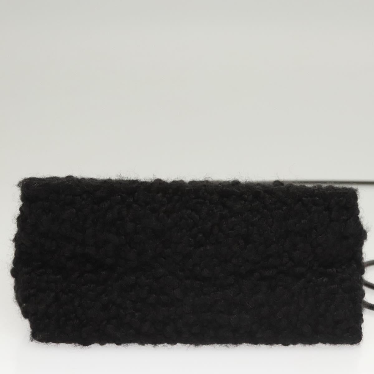 Salvatore Ferragamo Gancini handbag Wool, BLACK, WOOL, Handbag