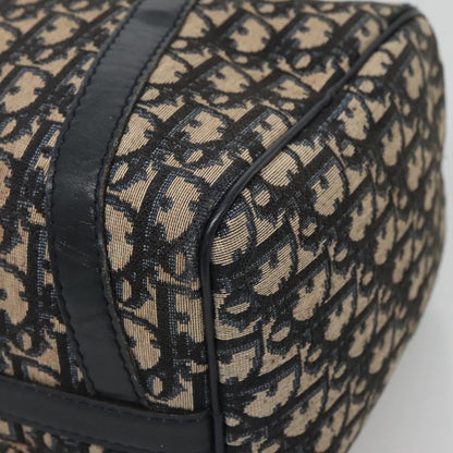 Christian Dior Bowling Bag Oblique Canvas, NAVY, CANVAS, Handbag