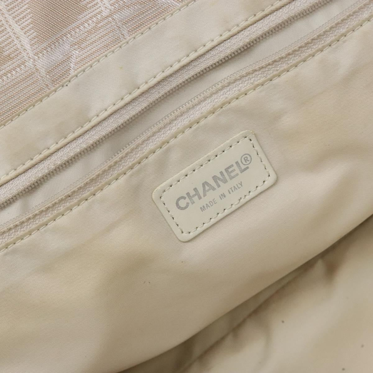 Chanel Travel Line Tote Nylon, BEIGE, NYLON, Travel bag