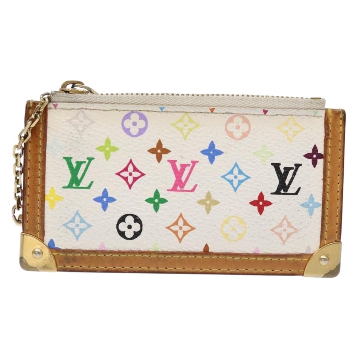 Louis Vuitton Pochette Clés Monogram Canvas, WHITE, CANVAS, Wallets