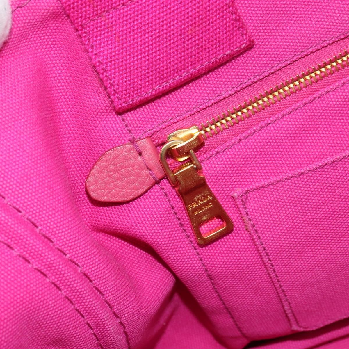 Prada Canapa Tote Canvas, PINK, CANVAS, Tote bag