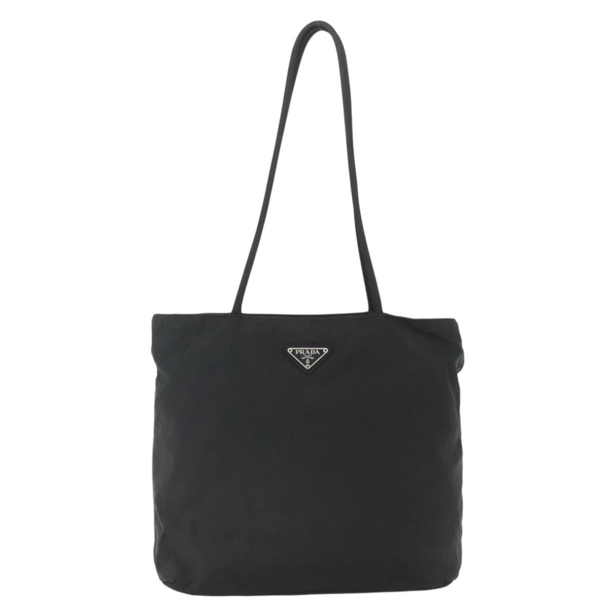 Prada Vintage Zip Tote Tessuto, BLACK, NYLON, Tote bag