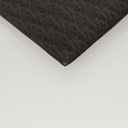 Saint Laurent Zip Pouch Monogram Canvas, BROWN, PVC, Clutche & pouche
