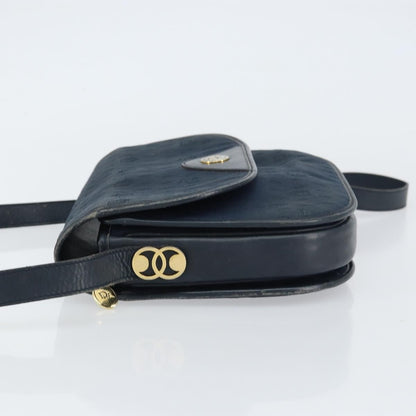 Christian Dior Vintage Honeycomb Shoulder Bag Canvas, NAVY, CANVAS, Shoulder bag