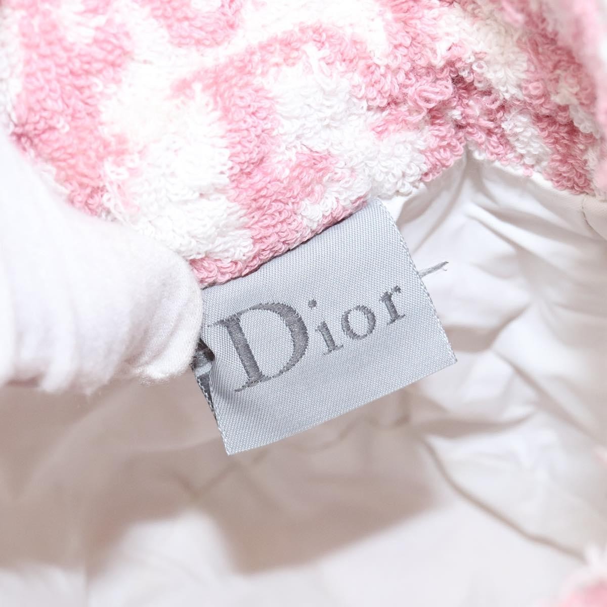 Christian Dior Vintage Trotter Pouch Pile, PINK, COTTON, Clutche & pouche