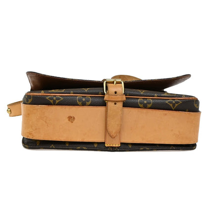 Louis Vuitton Cartouchiere Handbag Monogram Canvas, BROWN, LEATHER, Shoulder bag