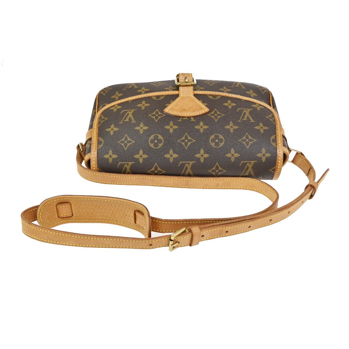 Louis Vuitton Sologne Handbag Monogram Canvas, Brown, Leather, Shoulder Bag