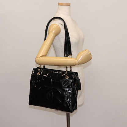 Chanel Coco Mark Patent Leather, BLACK, PATENT_LEATHER, Shoulder bag