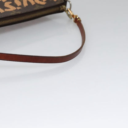 Louis Vuitton Pochette Accessoires Limited Edition Monogram Graffiti, ORANGE, CANVAS, Bag