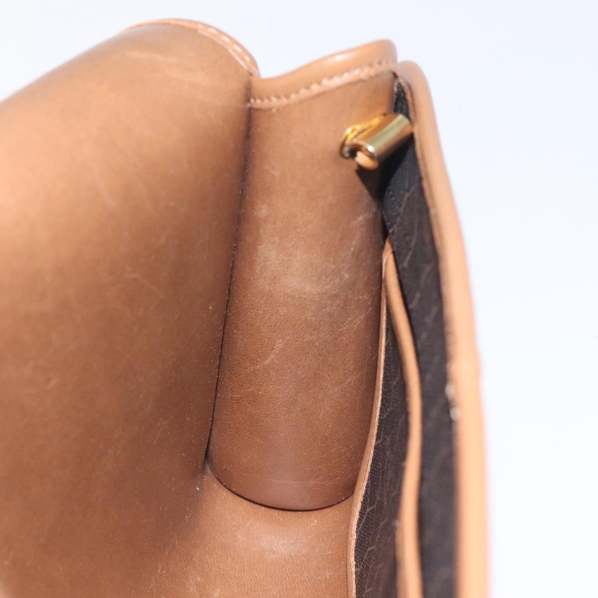 Christian Dior Vintage Honeycomb Flap Crossbody Bag Coated Canvas, BLACK, CANVAS, Crossbody bag