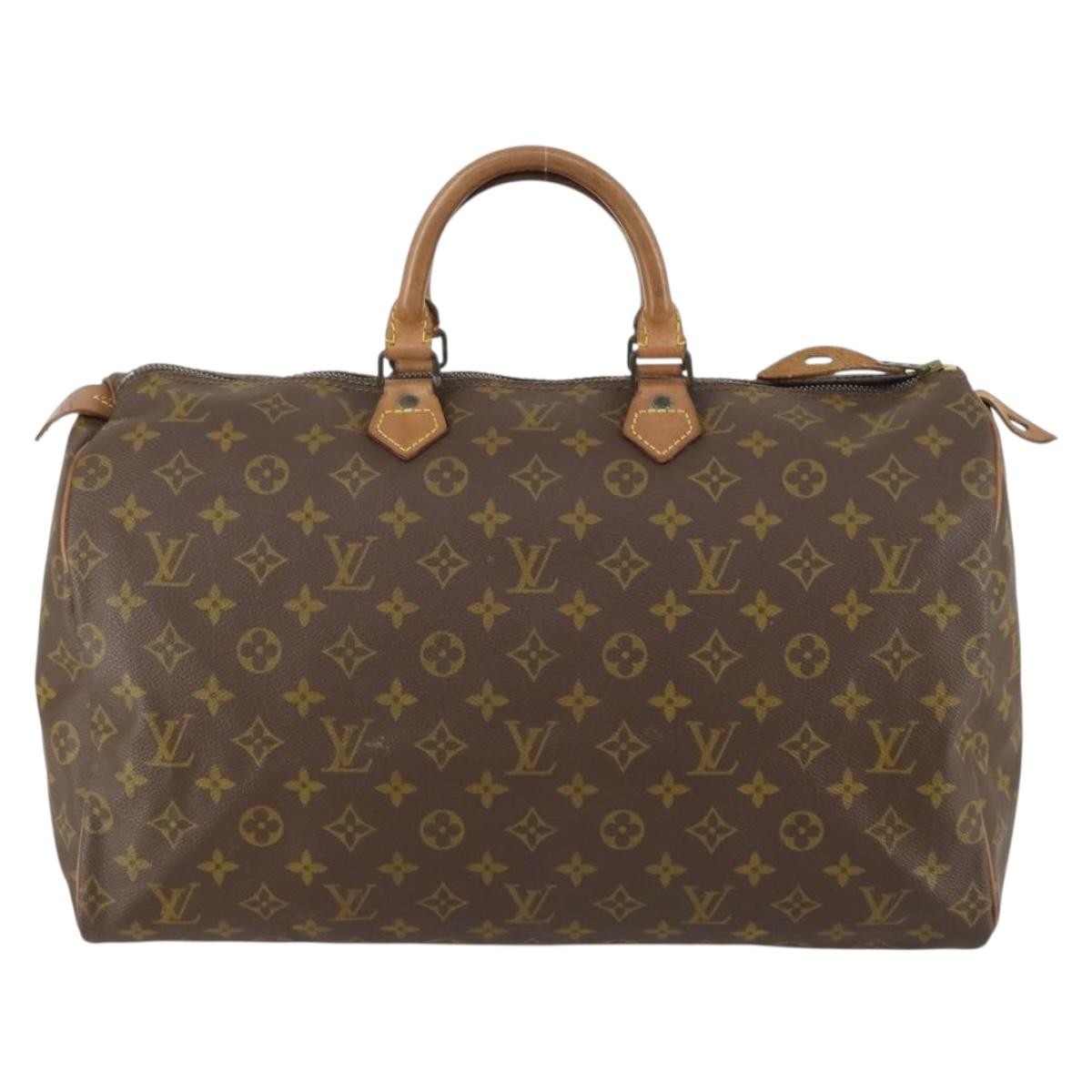 Louis Vuitton Speedy Handbag Monogram Canvas, BROWN, CANVAS, Handbag