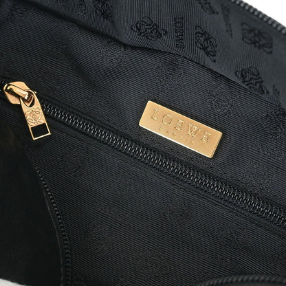 Loewe Anagram handbag Leather, BLACK, LEATHER, Handbag