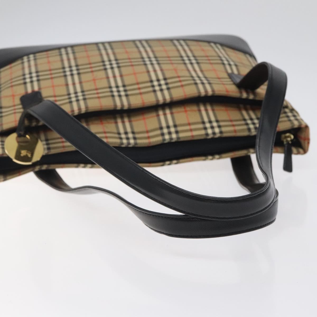 Burberry Shoulder Bag Nova Check Canvas, BEIGE, CANVAS, Shoulder bag