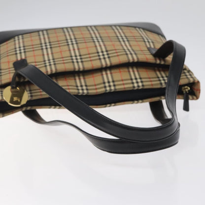 Burberry Shoulder Bag Nova Check Canvas, BEIGE, CANVAS, Shoulder bag