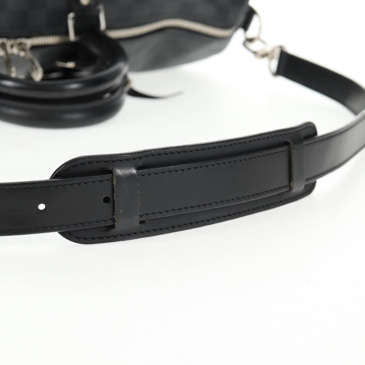 Louis Vuitton Keepall Bandouliere Bag Limited Edition Damier Graphite LV League, BLACK, CANVAS, Travel bag