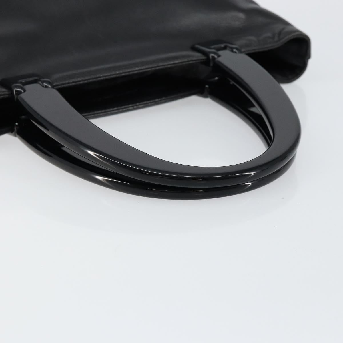 Prada Vintage Handbag Leather, BLACK, LEATHER, Handbag
