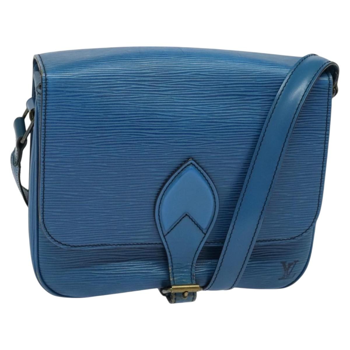 Louis Vuitton Cartouchiere Handbag Epi Leather, BLUE, LEATHER, Shoulder bag