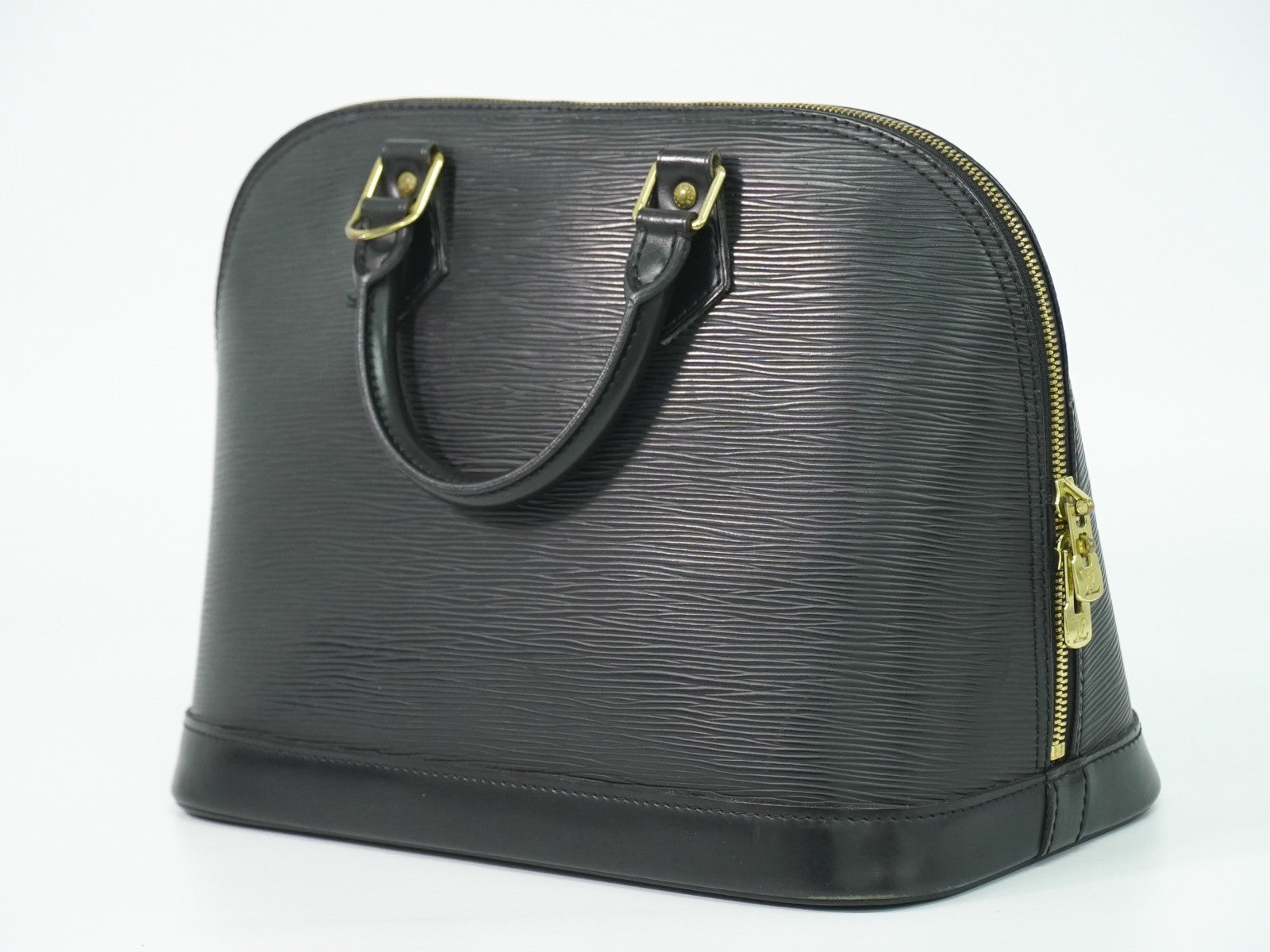 Louis Vuitton Alma Handbag Epi Leather, BLACK, EPI_LEATHER, Handbag