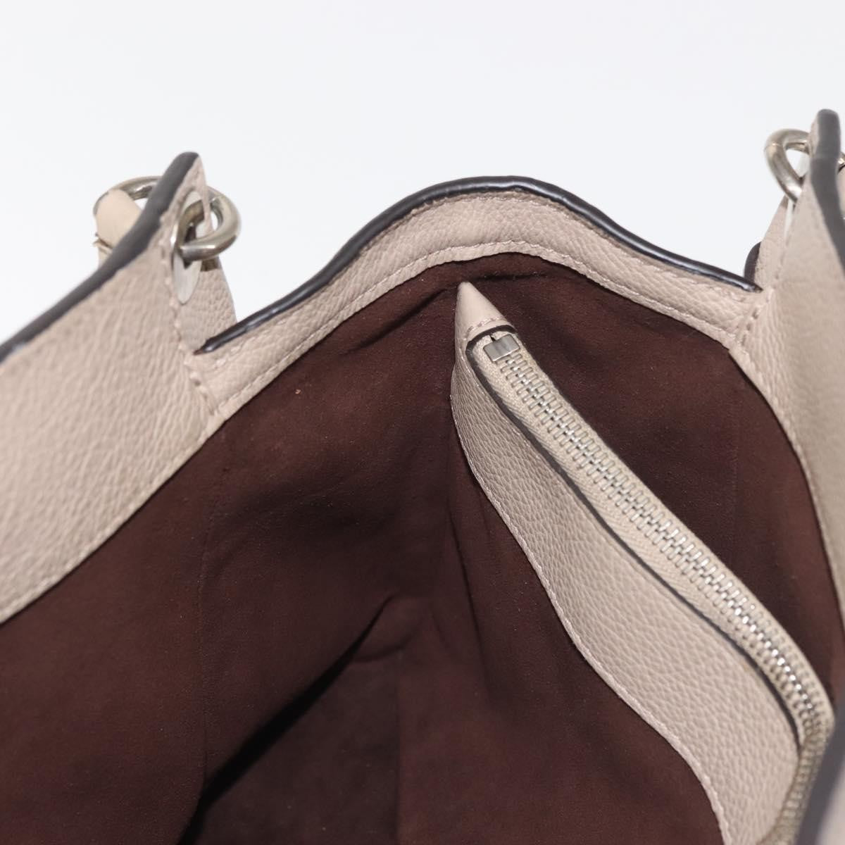 Louis Vuitton Sevres Handbag Mahina Leather, BEIGE, LEATHER, Handbag