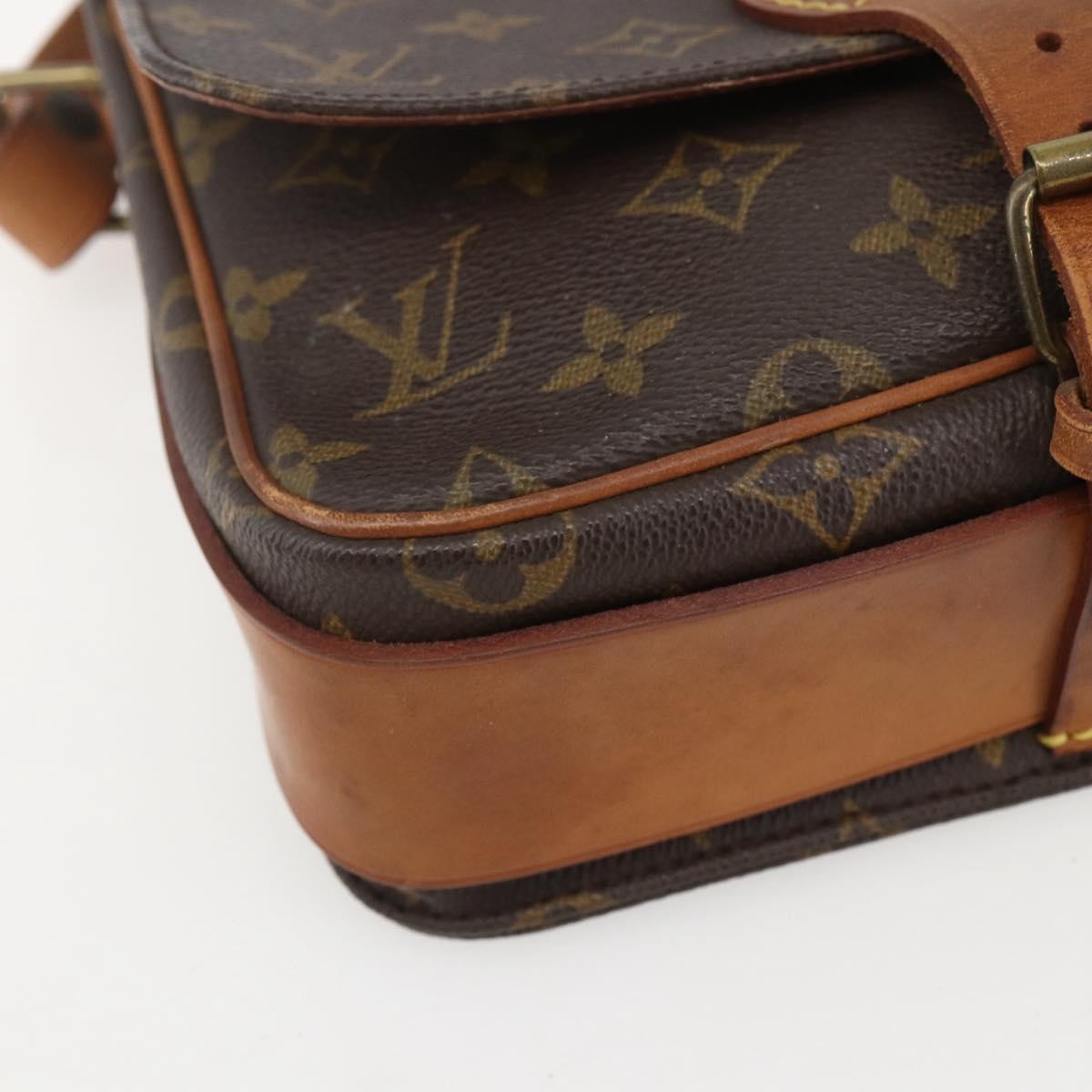 Louis Vuitton Cartouchiere Handbag Monogram Canvas, BROWN, CANVAS, Shoulder bag