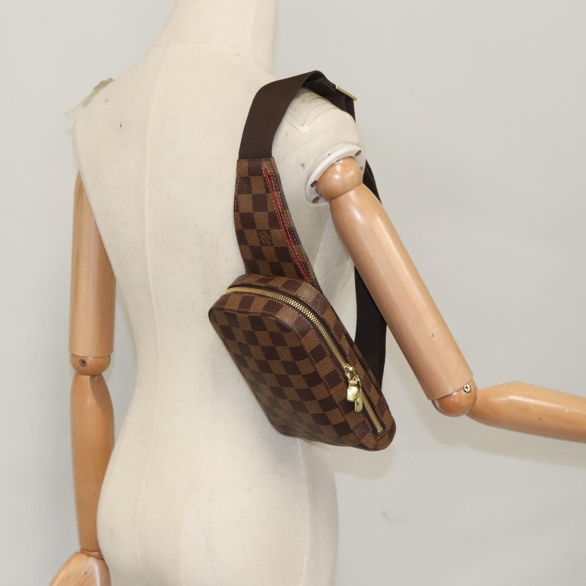 Louis Vuitton Geronimos Waist Bag Damier, BROWN, CANVAS, Shoulder bag
