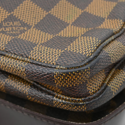Louis Vuitton Naviglio Handbag Damier, BROWN, CANVAS, Shoulder bag