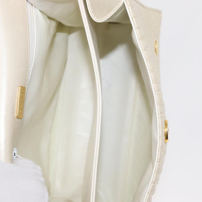 Bally Vintage Handbag Quilted Leather, BEIGE, LEATHER, Handbag