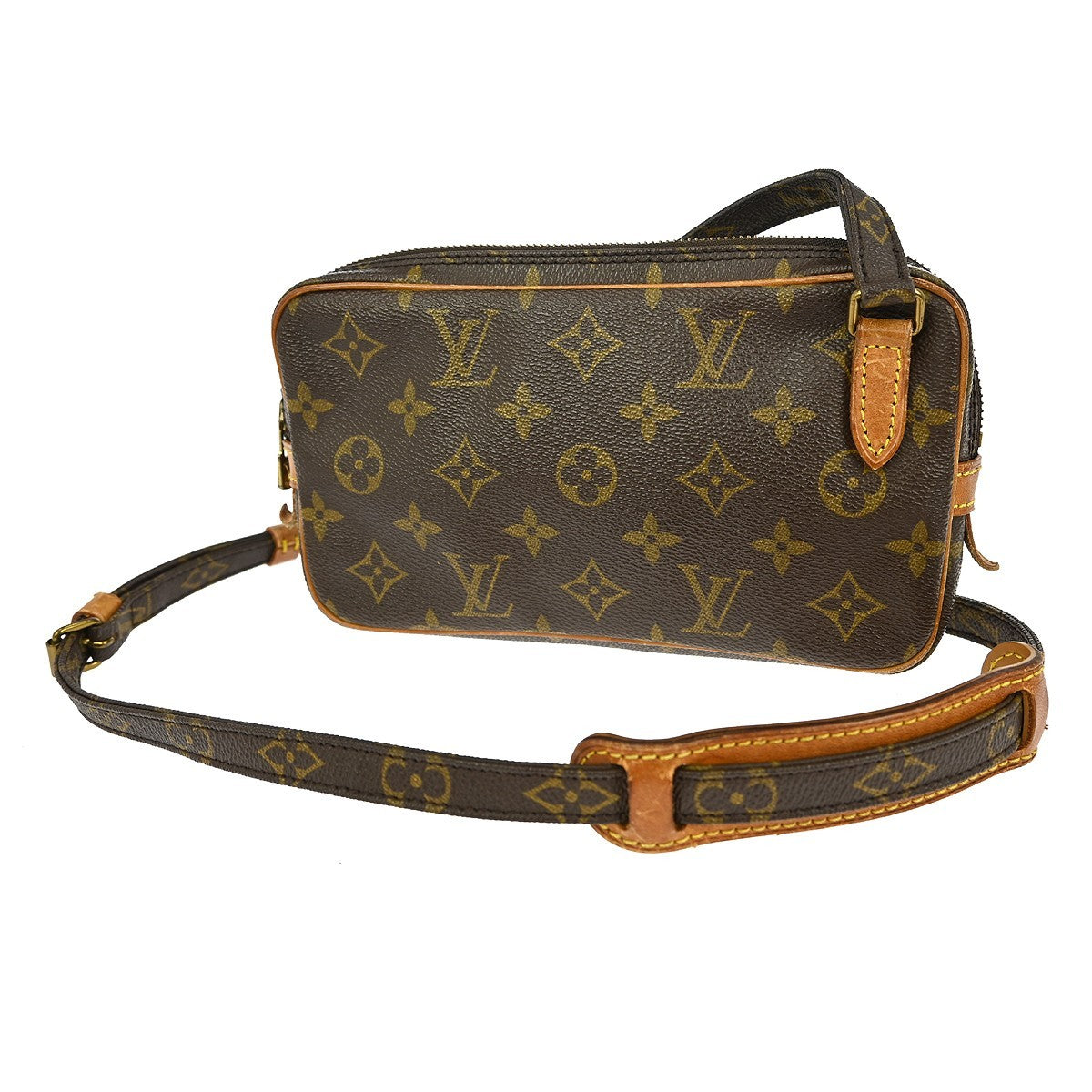 Louis Vuitton Pochette Marly Bandouliere Bag Monogram Canvas, BROWN, CANVAS, Shoulder bag