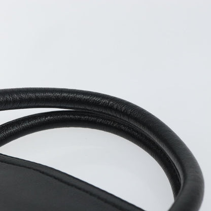 Chanel Vintage Button Tote Quilted Caviar, BLACK, LEATHER, Tote bag