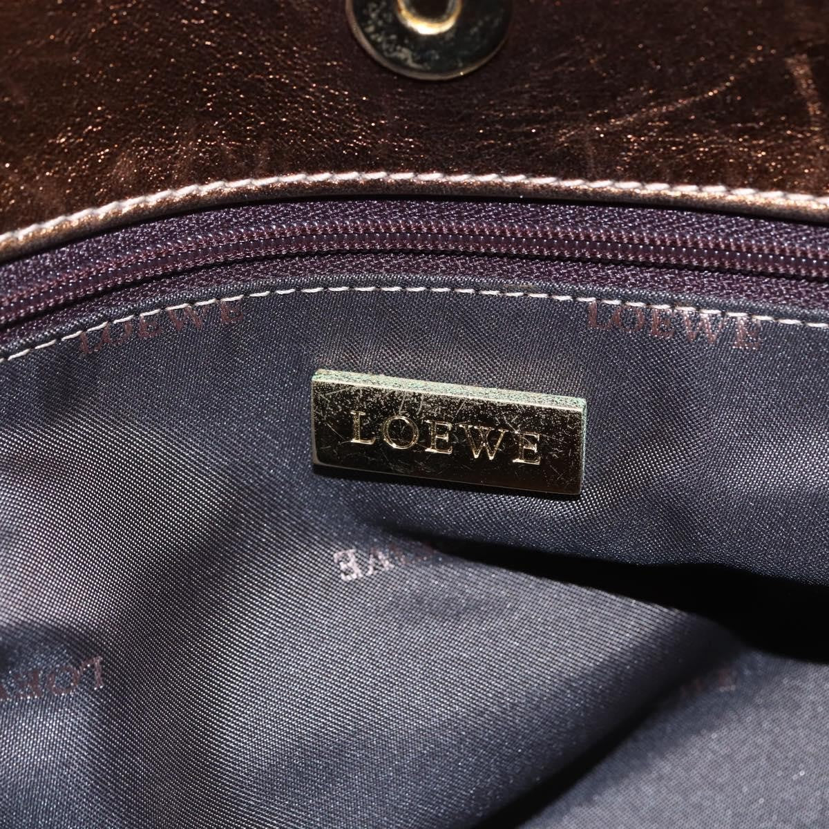 Loewe Vintage Anagram Tote Leather, METALLIC, LEATHER, Tote bag
