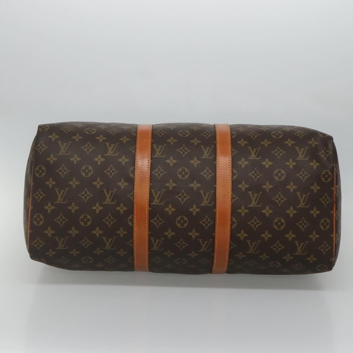 Louis Vuitton Keepall Bag Monogram Canvas, BROWN, CANVAS, Travel bag