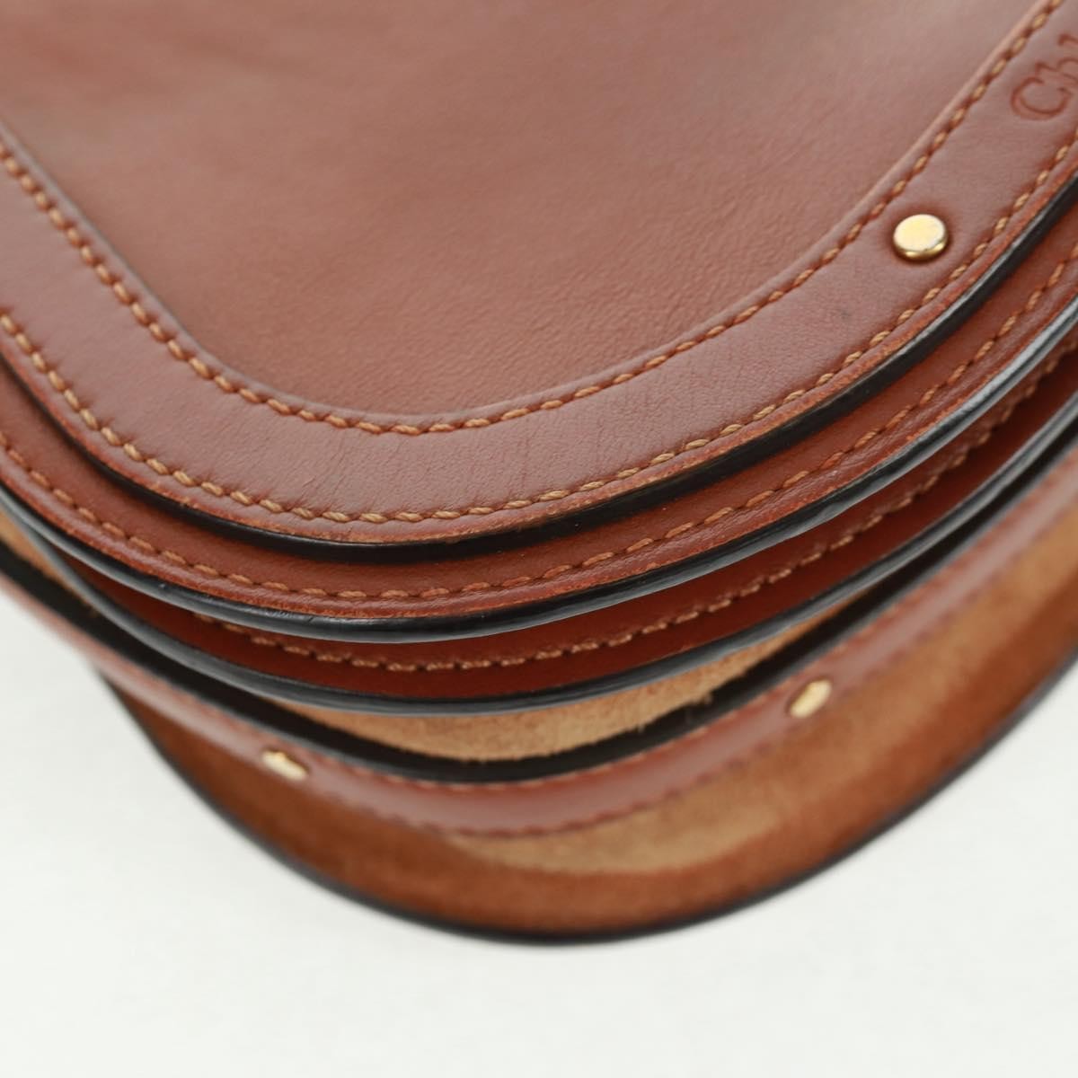Chloe Nile Crossbody Bag Leather, BROWN, LEATHER, Handbag