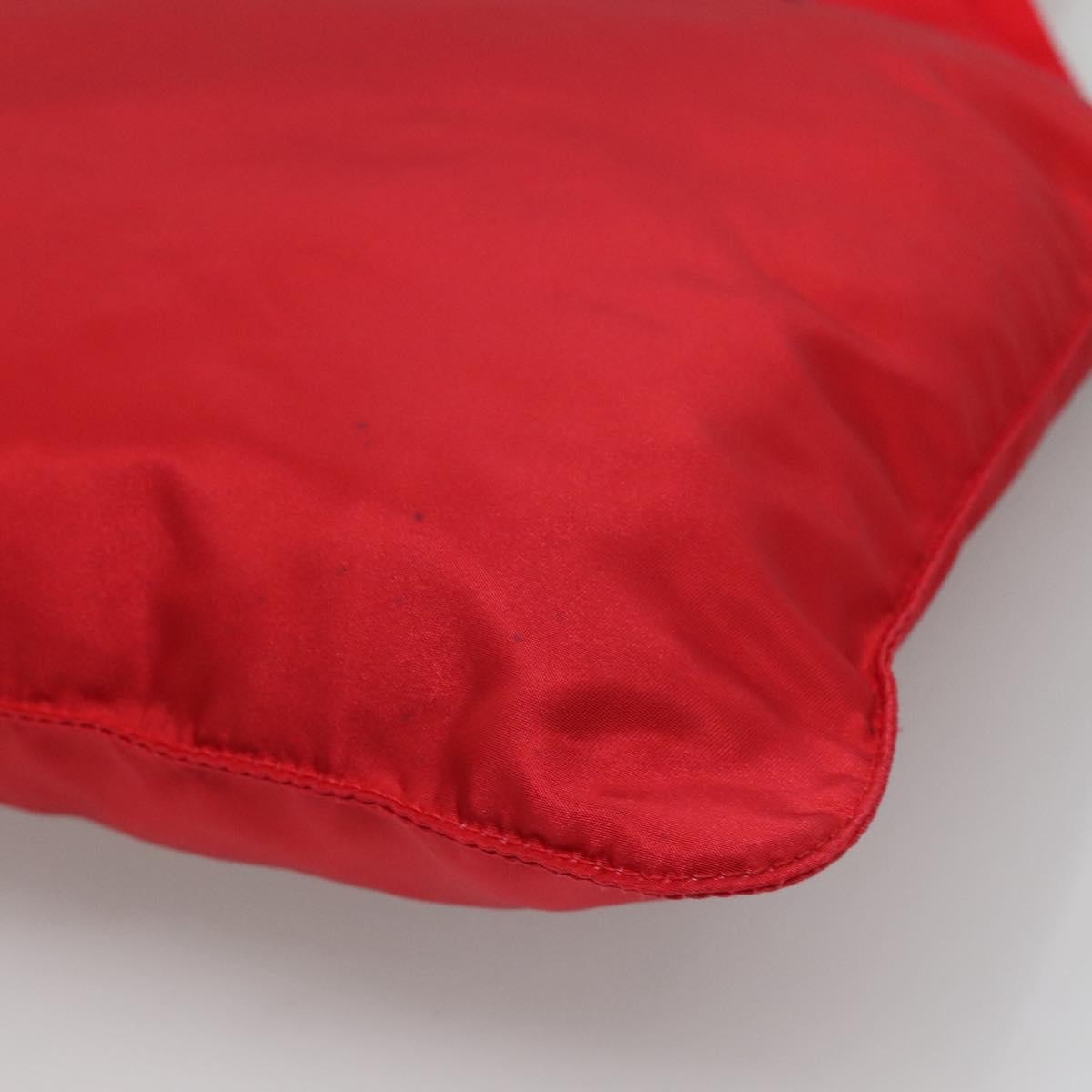 Prada Zip Top Messenger Bag Tessuto, RED, NYLON, Shoulder bag